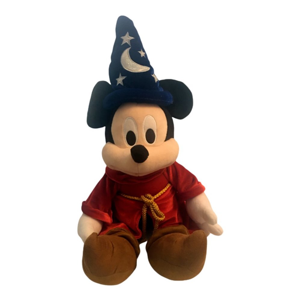 Disney Mickey Mouse Sorcerer's Apprentice Soft Plush Toy Fantasia Wizard 23”